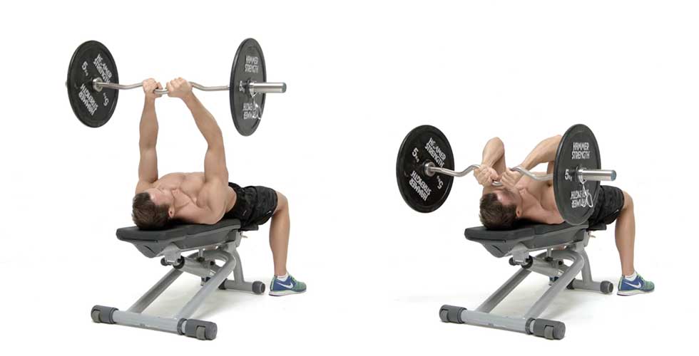 Press francÃ©s con barra w (TrÃ­ceps)