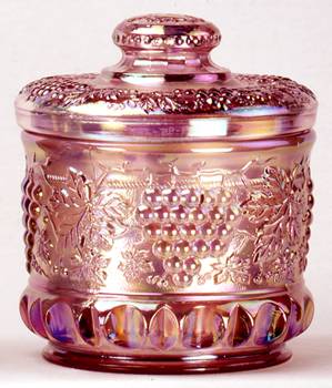 fenton tobacco jar "Carmel Slag Jar" Rare And Collectible Fenton Art