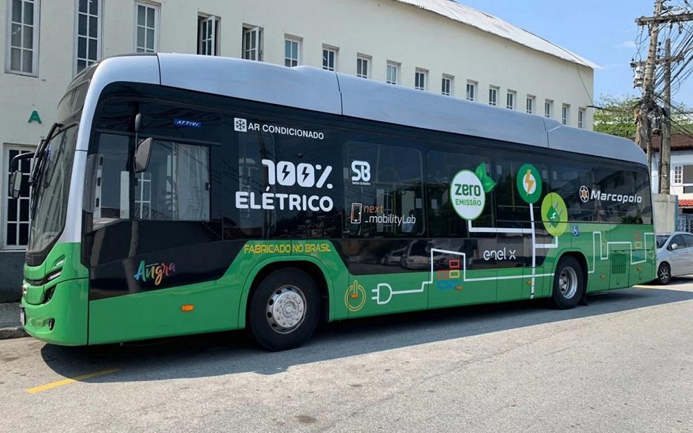 ÔNIBUS ELÉTRICO MARCOPOLO ATTIVI INICIA OPERAÇÃO DE TESTE EM ANGRA DOS REIS