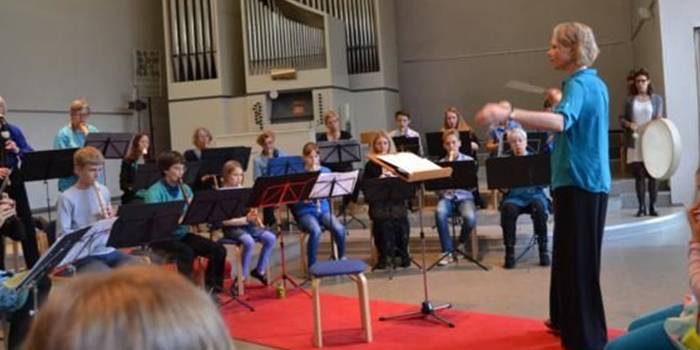 Das Blockflötenorchester der Bonhoeffer-Gemeinde