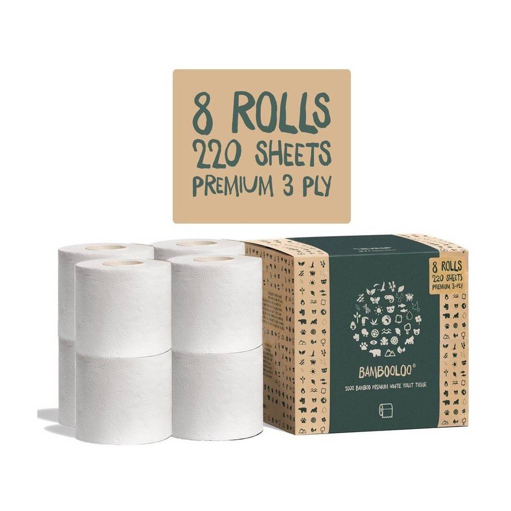 Biodegradable Bamboo Toilet Roll (8 Rolls)