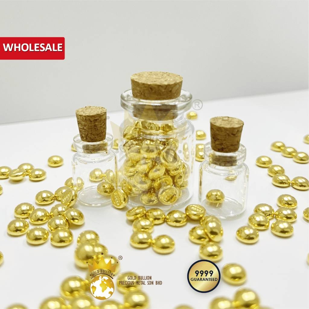 0.5g Pure Gold 9999 Solid Gold Bean