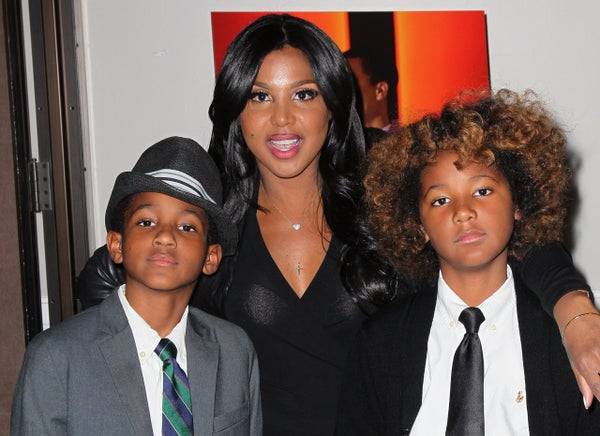 Toni Braxton with sons Diezel and Denim.