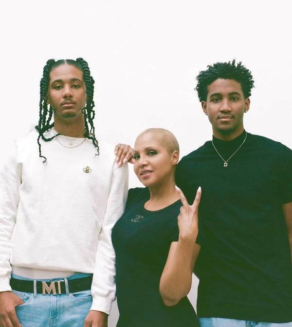 Toni Braxton with sons Diezel and Denim.